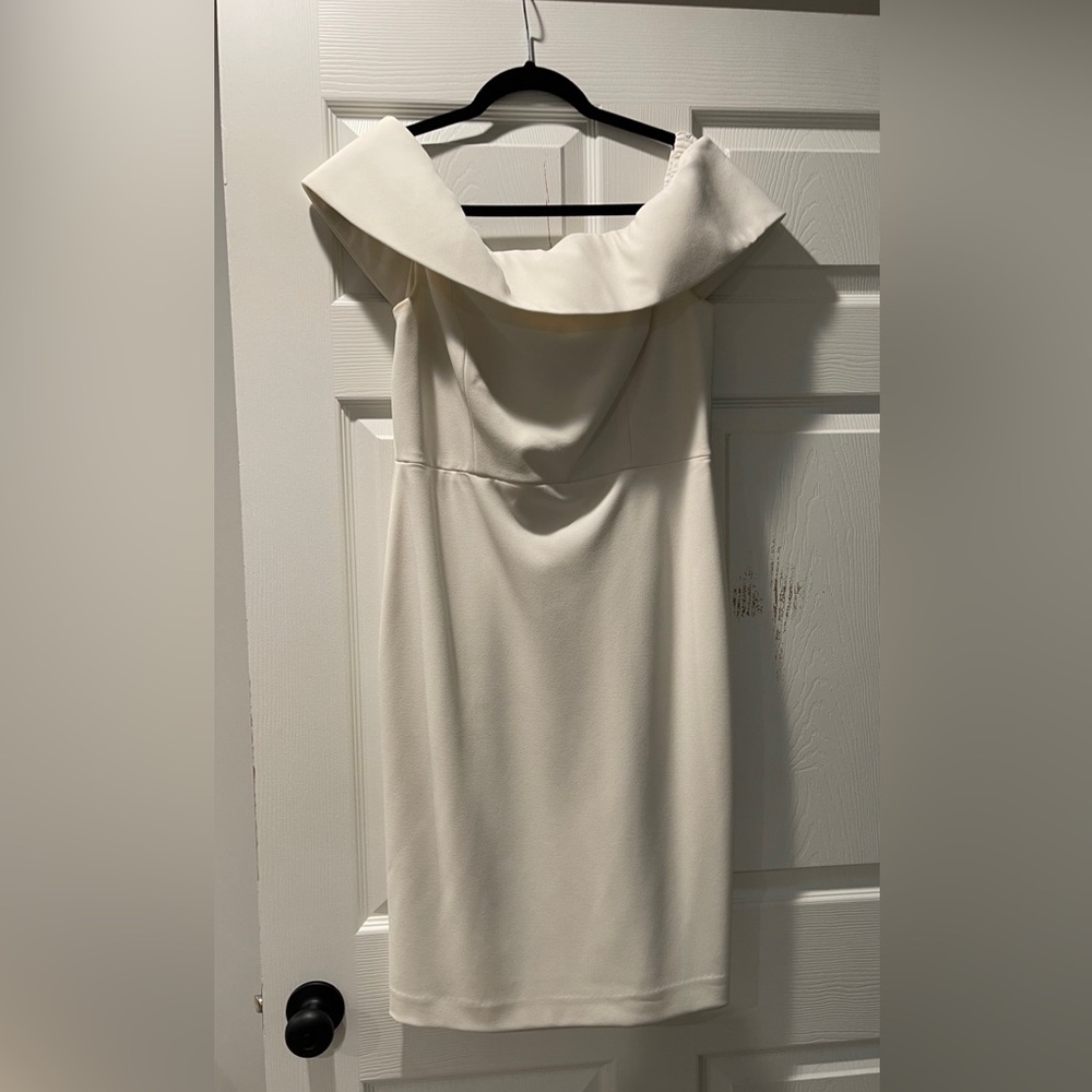 Calvin Klein white off the shoulder dress